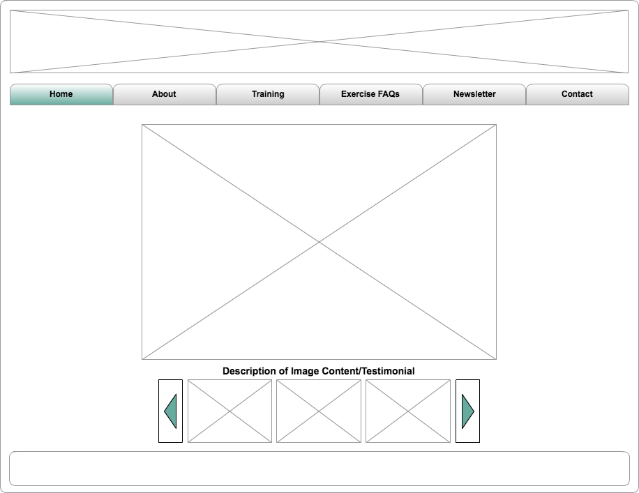 Home Page Wireframe